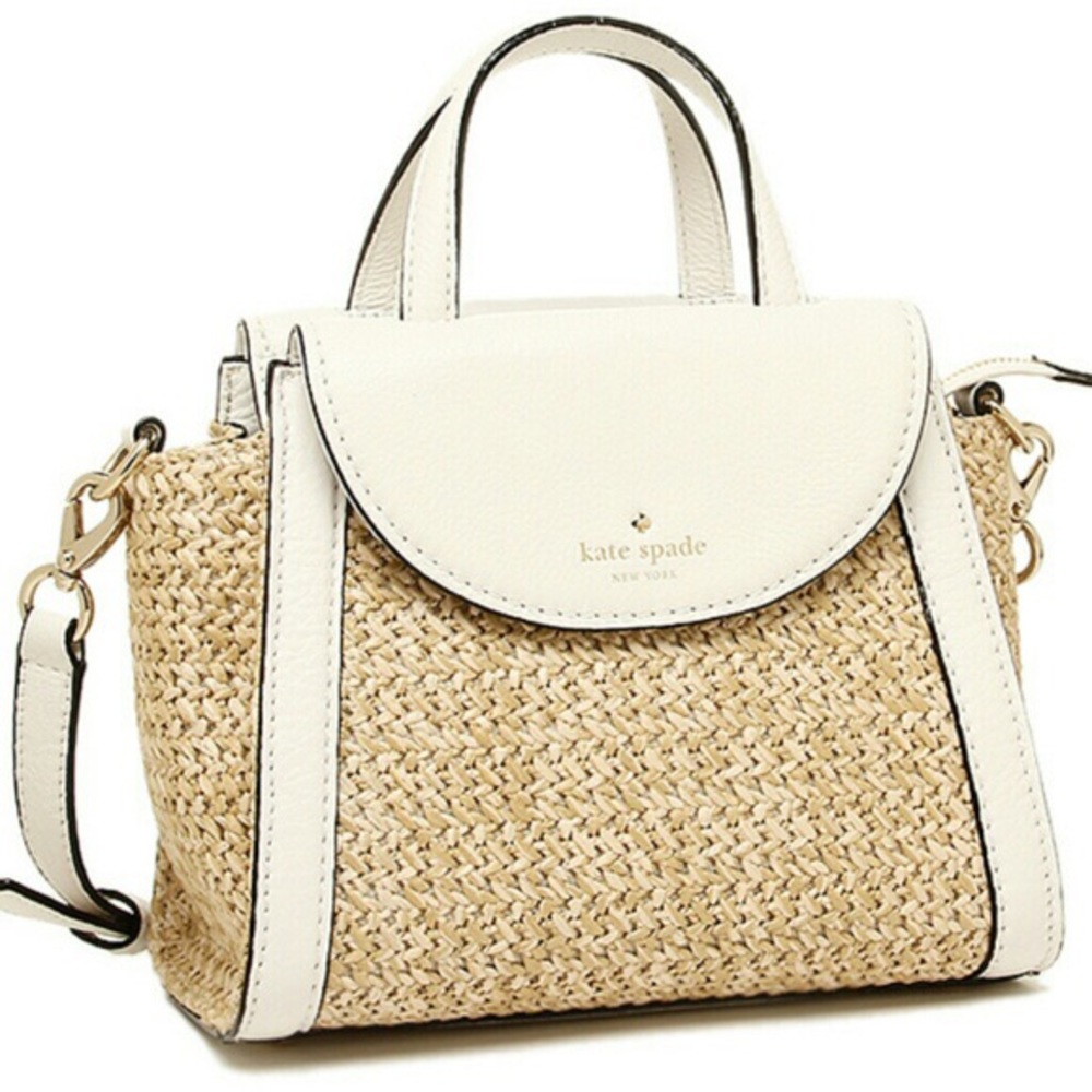 Kate Spade Adrien Straw Cobble Hill Bag NWT